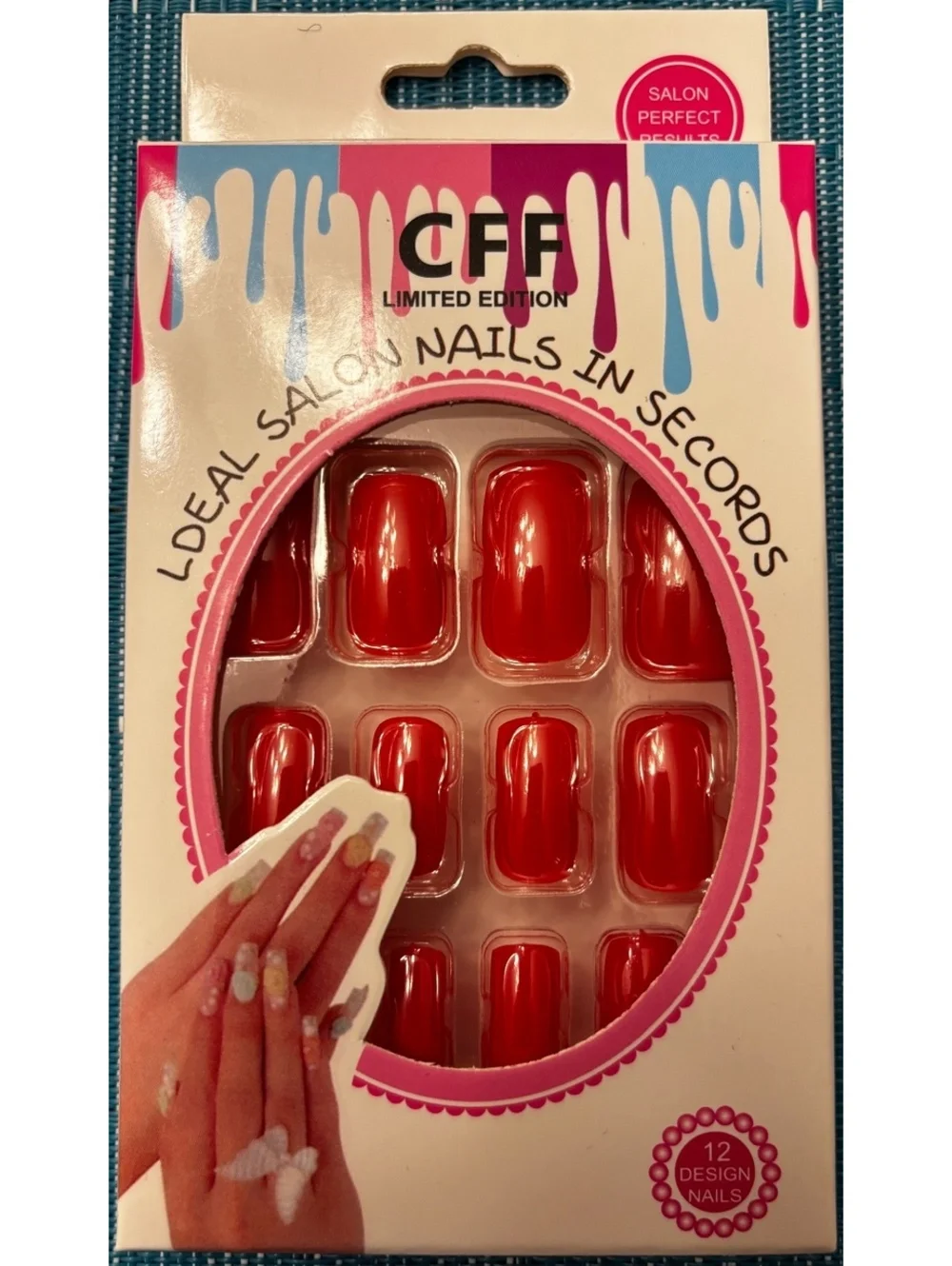 CFF Press On Nails Assorted Styles 10 Packs, 12 Pieces Each Pack